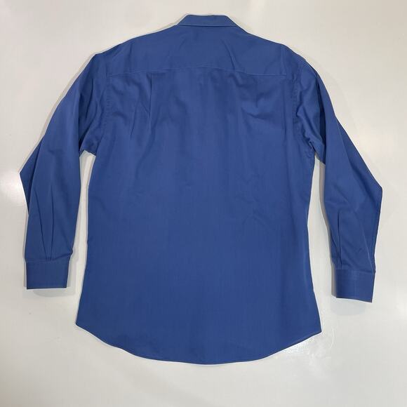 Ermenegildo Zegna Men’s Dress Shirt 16"/41cm Deep Blue Nailhead Cotton EUC - Picture 7 of 7